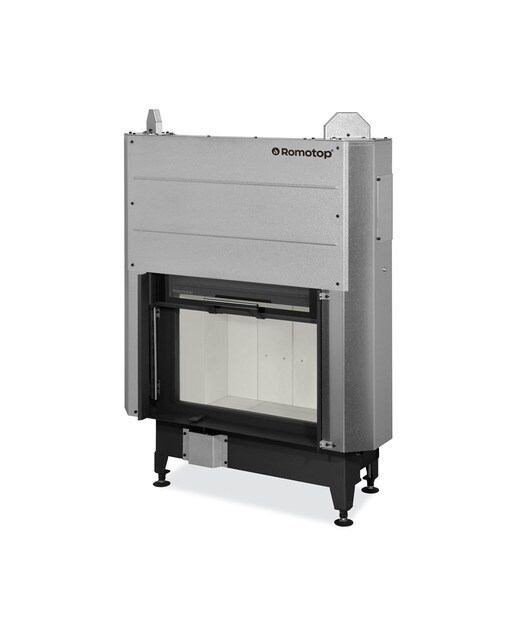 Chimenea Leña Heat FG85/63 Frontal Negro / Gris-2