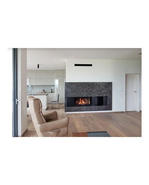Chimenea Leña Heat FG85/47 Frontal Negro / Gris-4