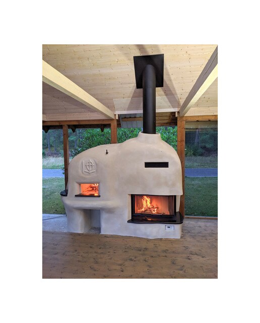 Chimenea Leña Heat E2G81/40 Esquinera Derecha Negro / Gris-8