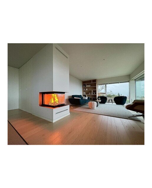 Chimenea Leña Heat RD3G 50/47 Separador Ambientes Negro / Gris-3