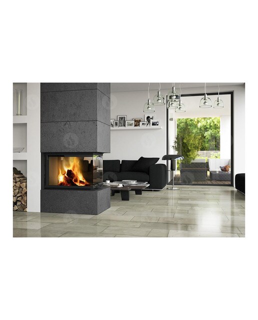 Chimenea Leña Heat RD3G 50/47 Separador Ambientes Negro / Gris-4