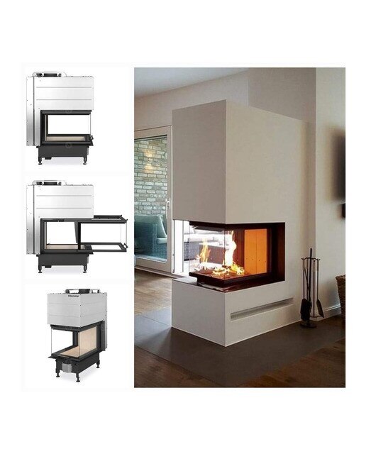 Chimenea Leña Heat RD3G 50/47 Separador Ambientes Negro / Gris-6