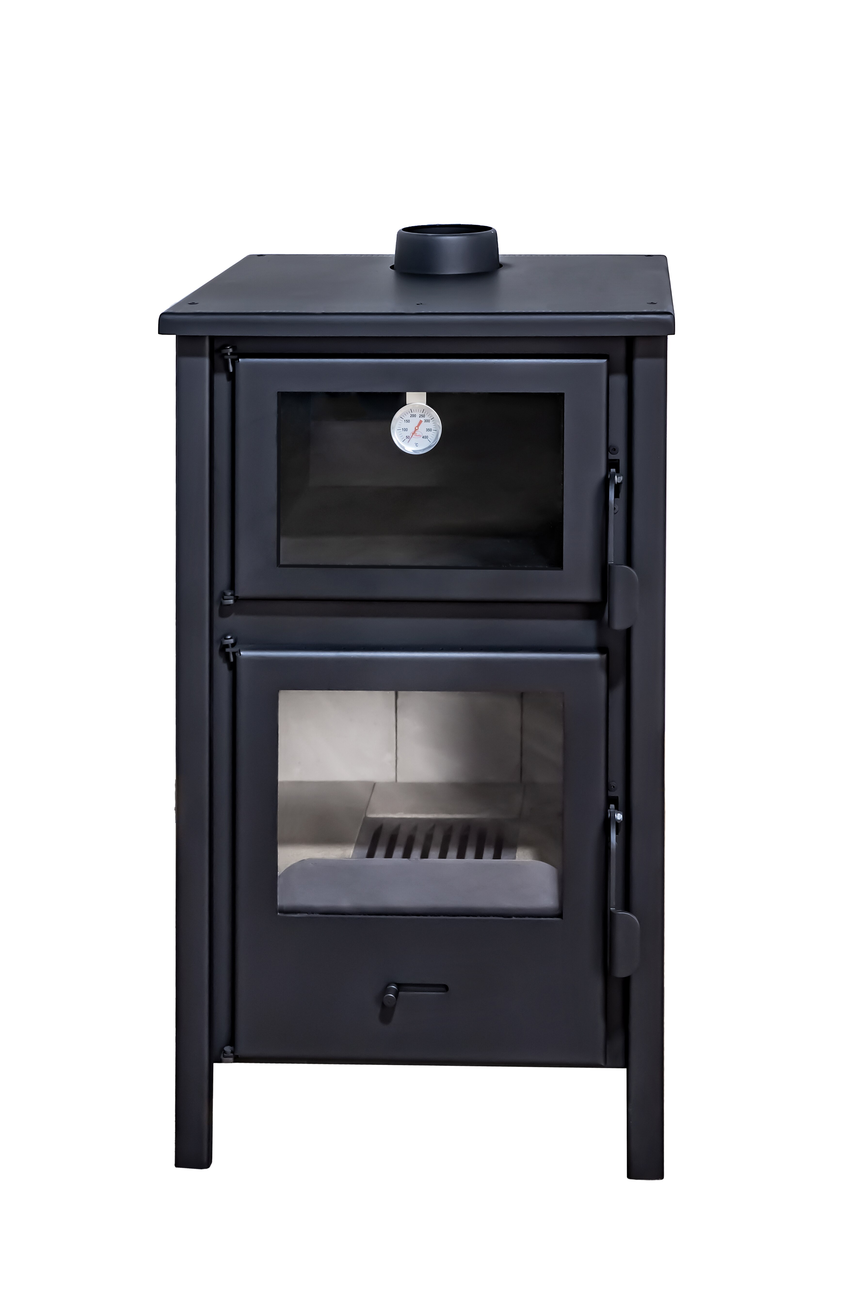 Estufa Leña Fundición y Acero Quartz con Horno 9,7 kW Antracita-2