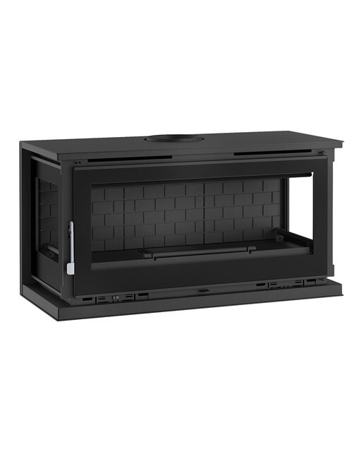 Estufa a Lenha Suspensa M-103 FK Negro-1
