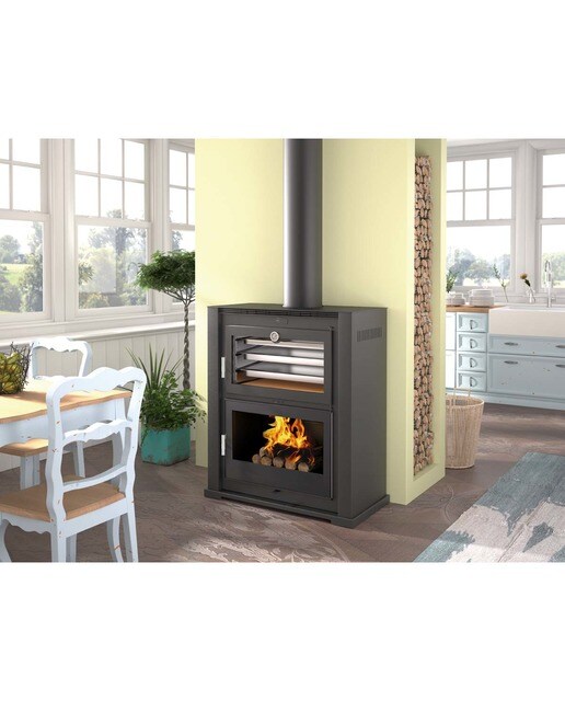 Forno a Lenha Frontal HL-200 F Negro-2