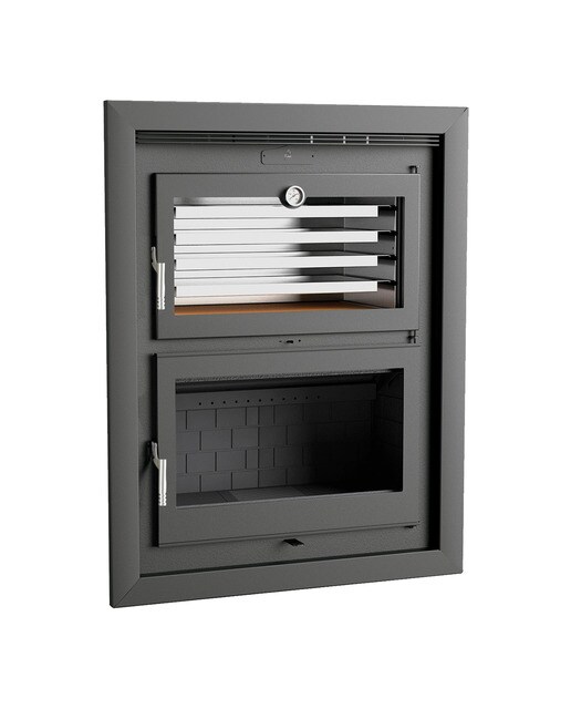 Forno a Lenha Insertável HLI-200 F Negro-1
