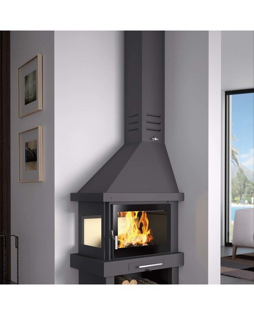 CHIMENEA LEÑA 2 CARAS Preto-2