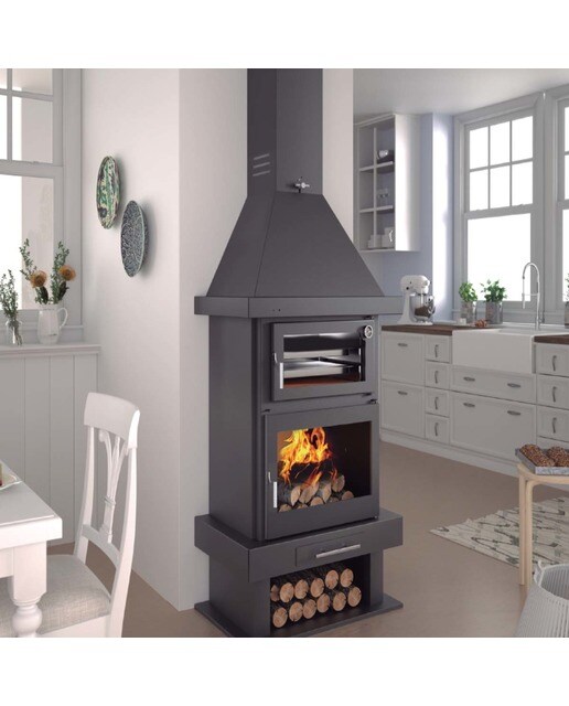 CHIMENEA LEÑA FRONTAL Preto-2
