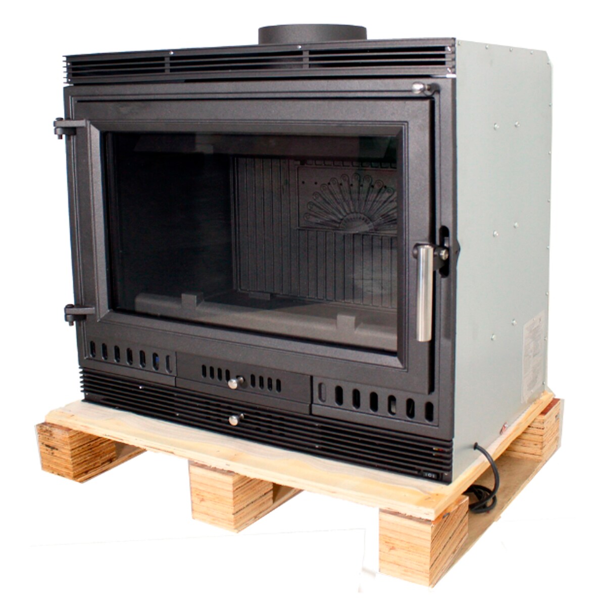 Estufa de leña Insertable Aurora Negro-3