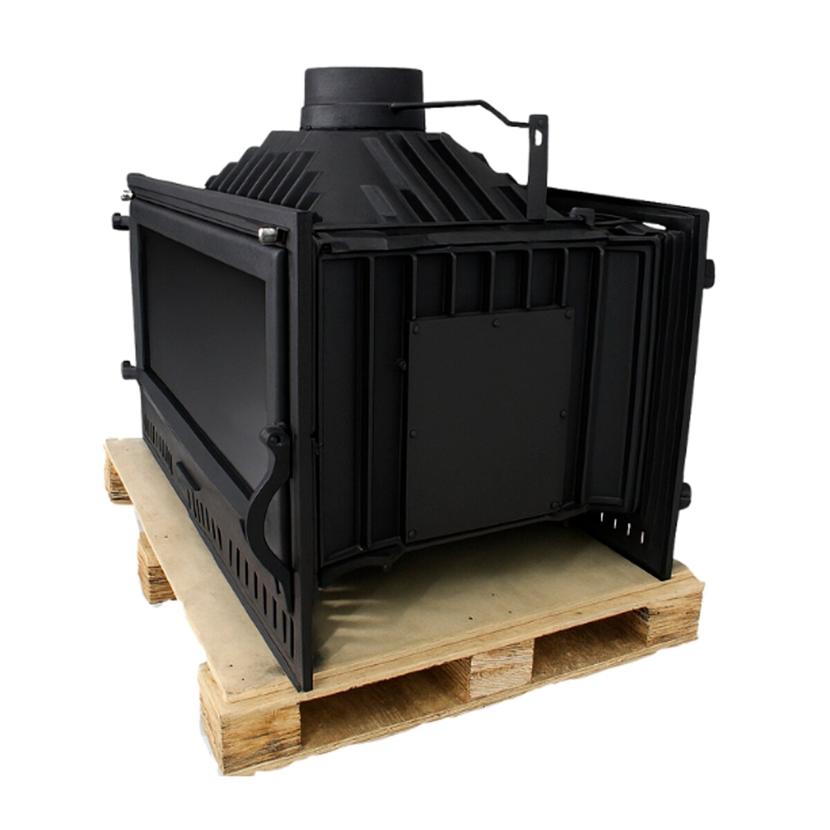 Estufa de leña hogar 90 - 2 caras Negro-4