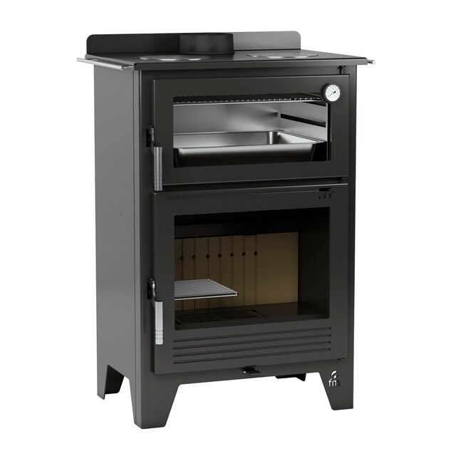 Imagen 0 de Estufa Leña Frontal Horno Envolvente en Inox. Potencia Máxima 12 KW.