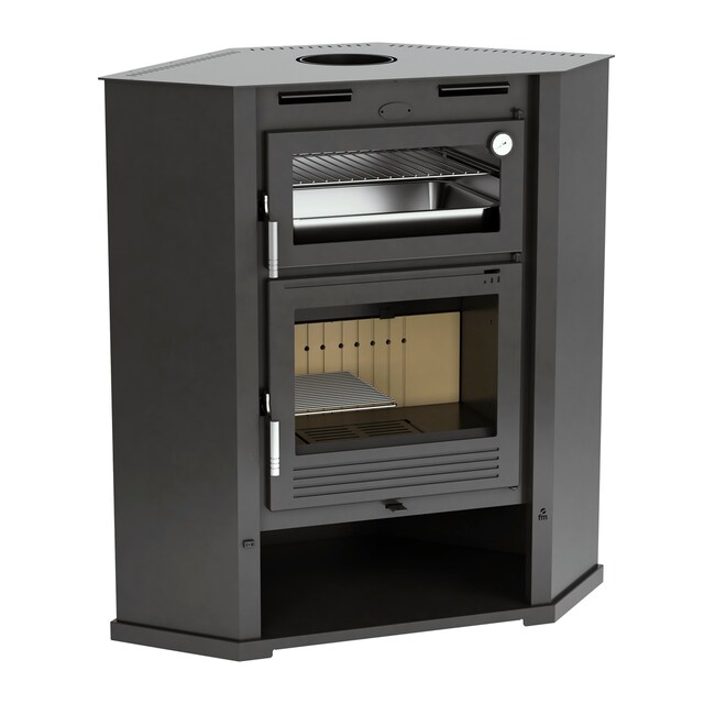 Imagen 0 de Estufa Leña Rincón Horno Envolvente en Inox. Potencia Máxima 12 KW.
