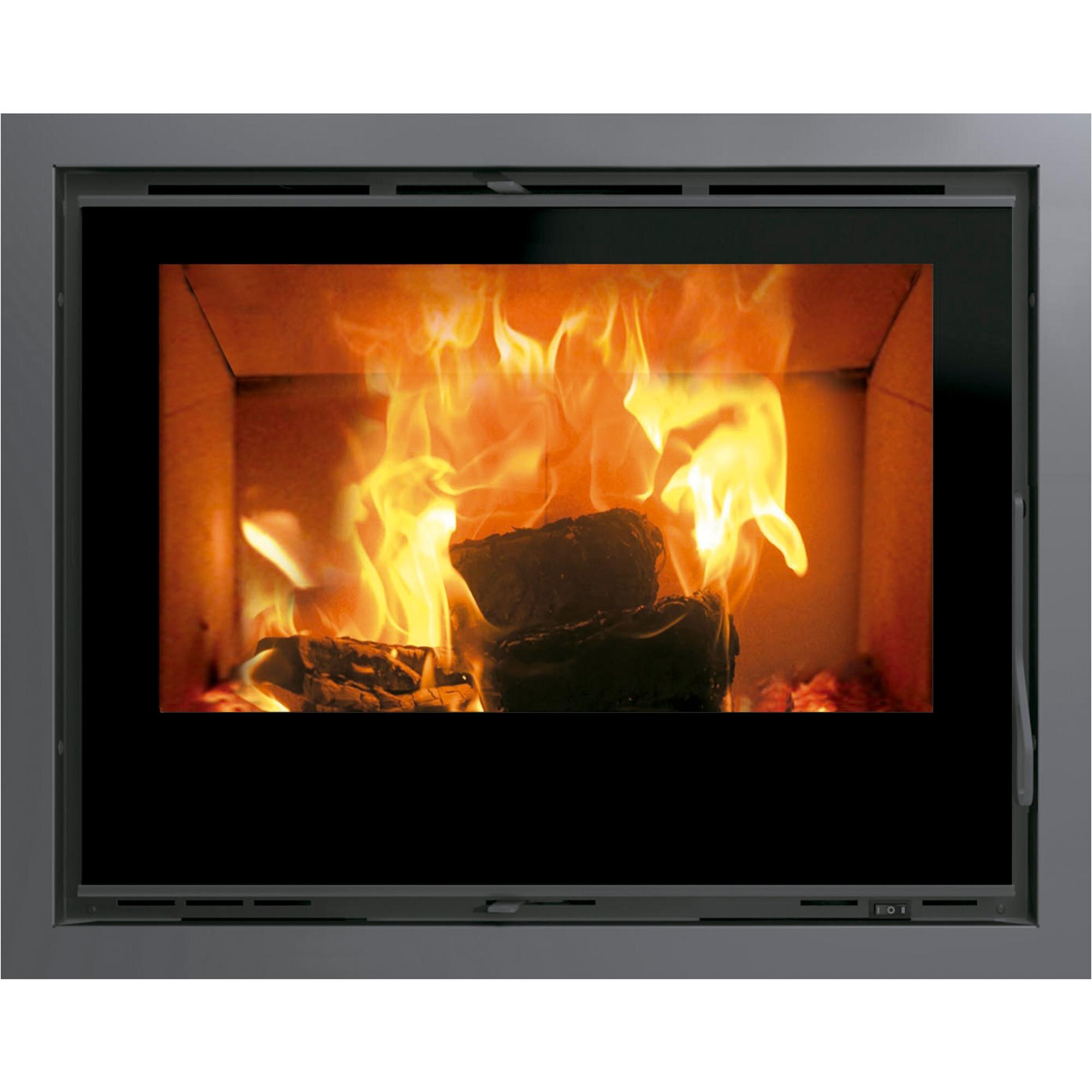Imagen 0 de Chimenea insertable de leña de 70 cm de ancho, con dos ventiadores I70