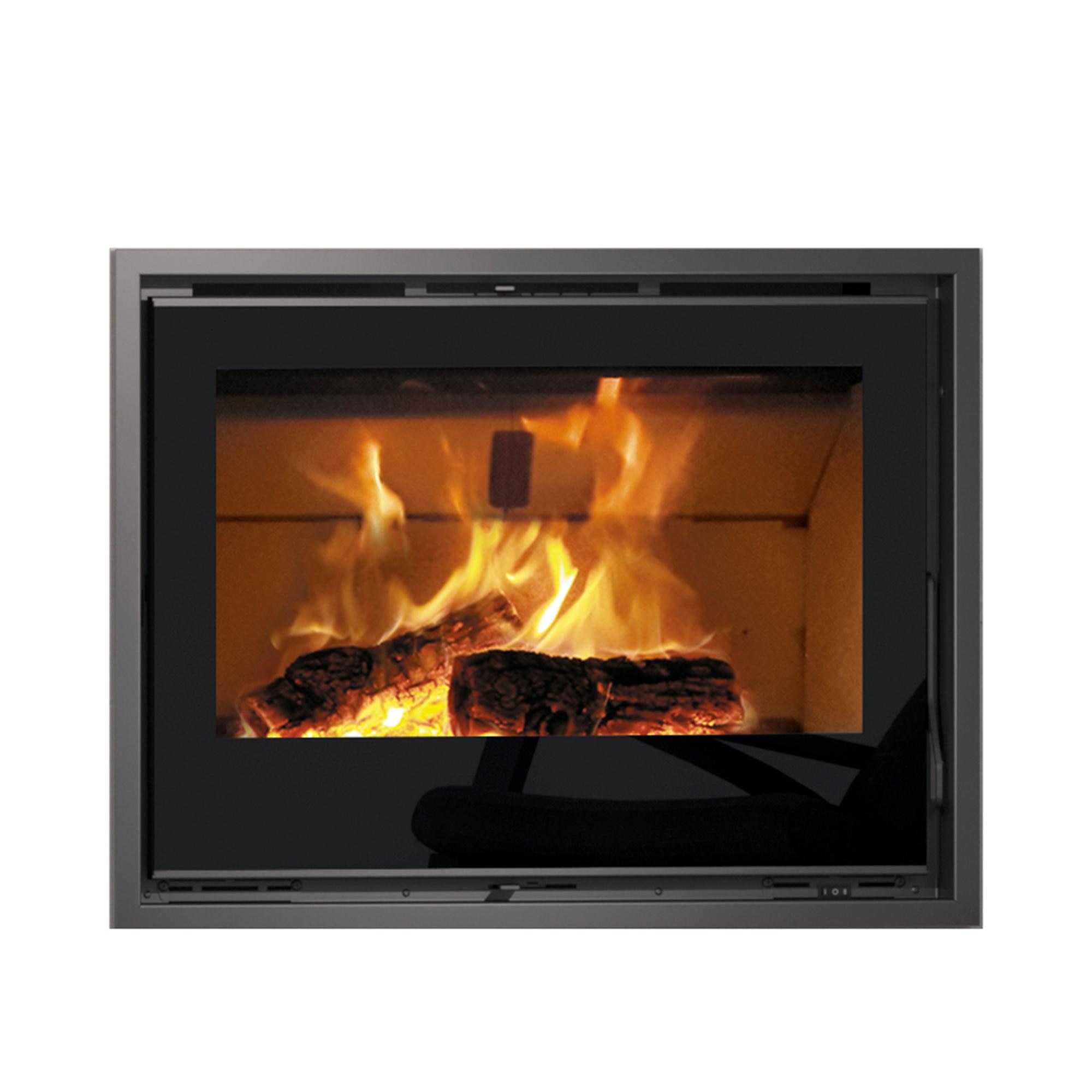 Imagen 0 de Chimenea insertable de leña de 80 cm de ancho, con  dos ventiadores  I80