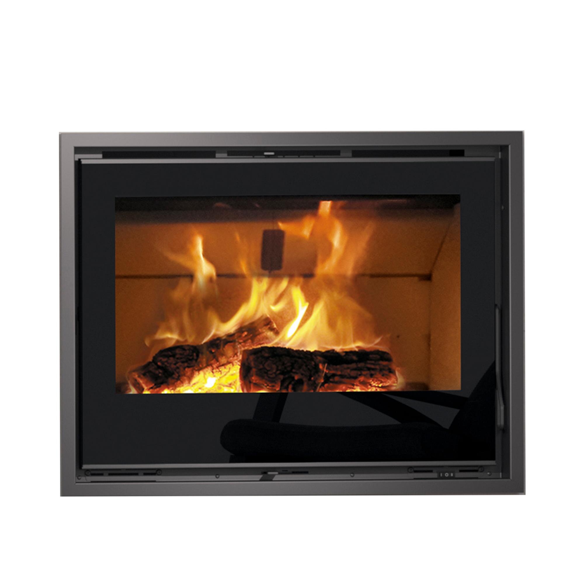 Imagen 0 de Chimenea insertable de leña de 80 cm de ancho, con  dos ventiadores I80VER
