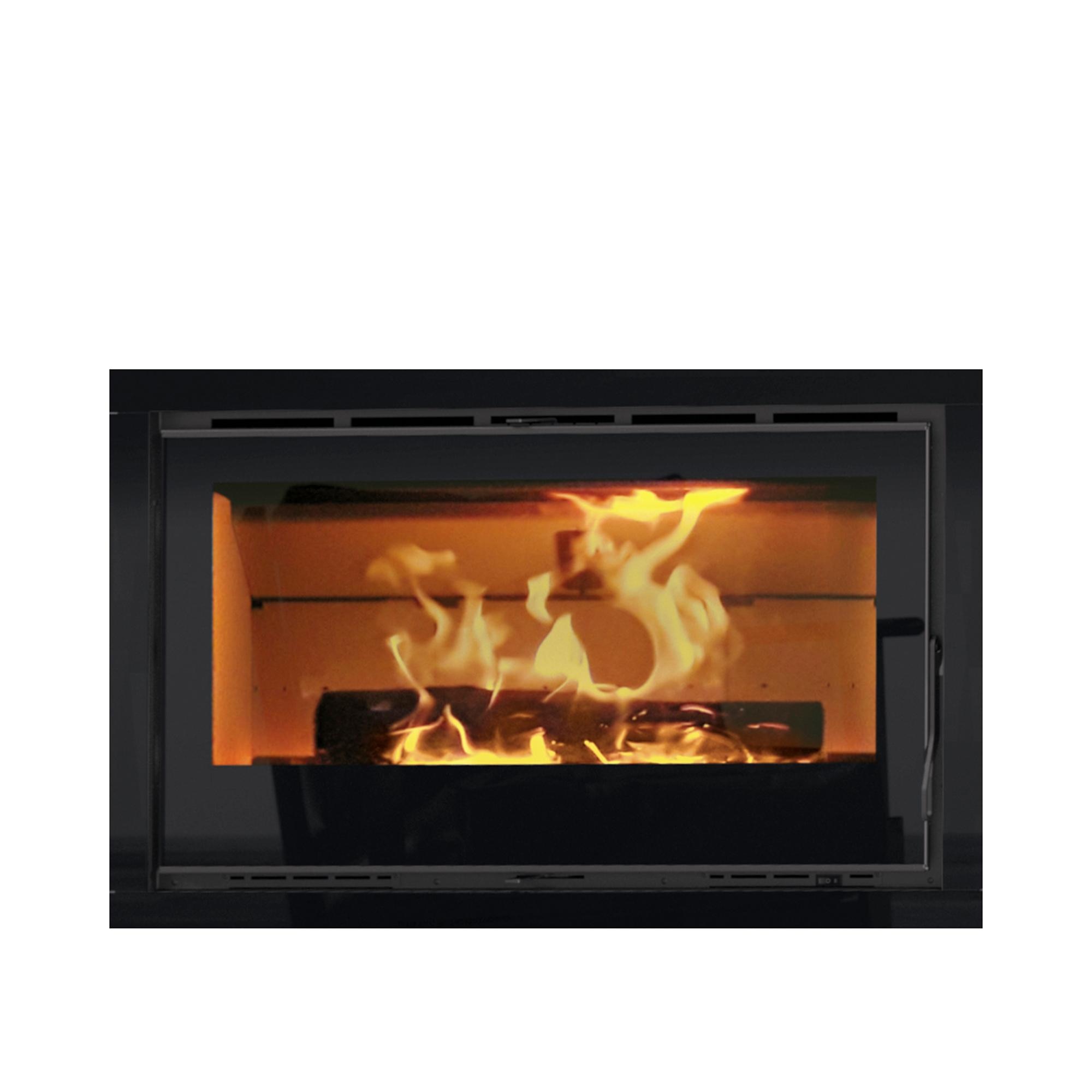 Imagen 0 de Chimenea insertable de leña de 100 cm de ancho, con  cuatro ventiadores I100