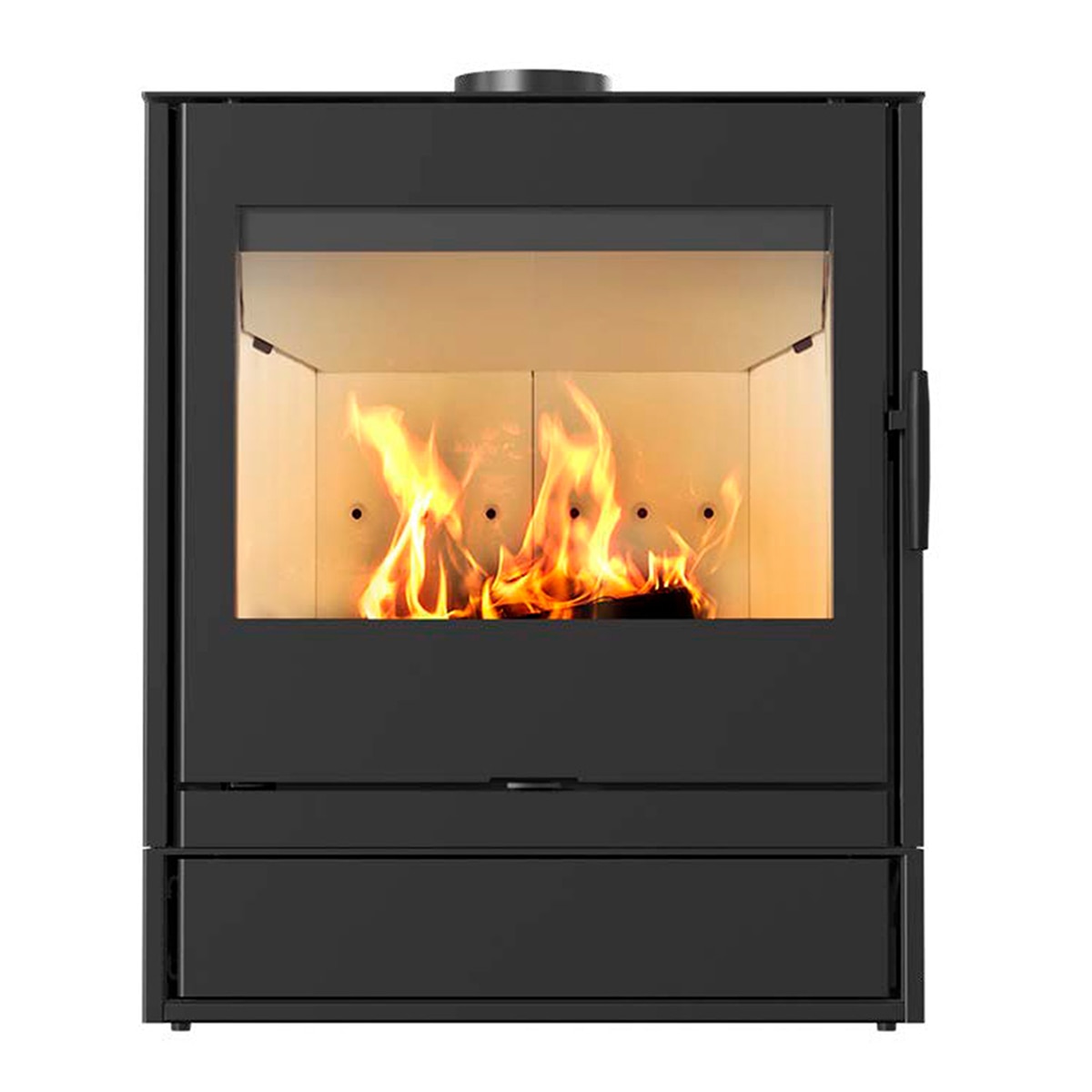 Imagen 0 de Estufa de leña Naan 8 kW Pauheat con diseño panorámico