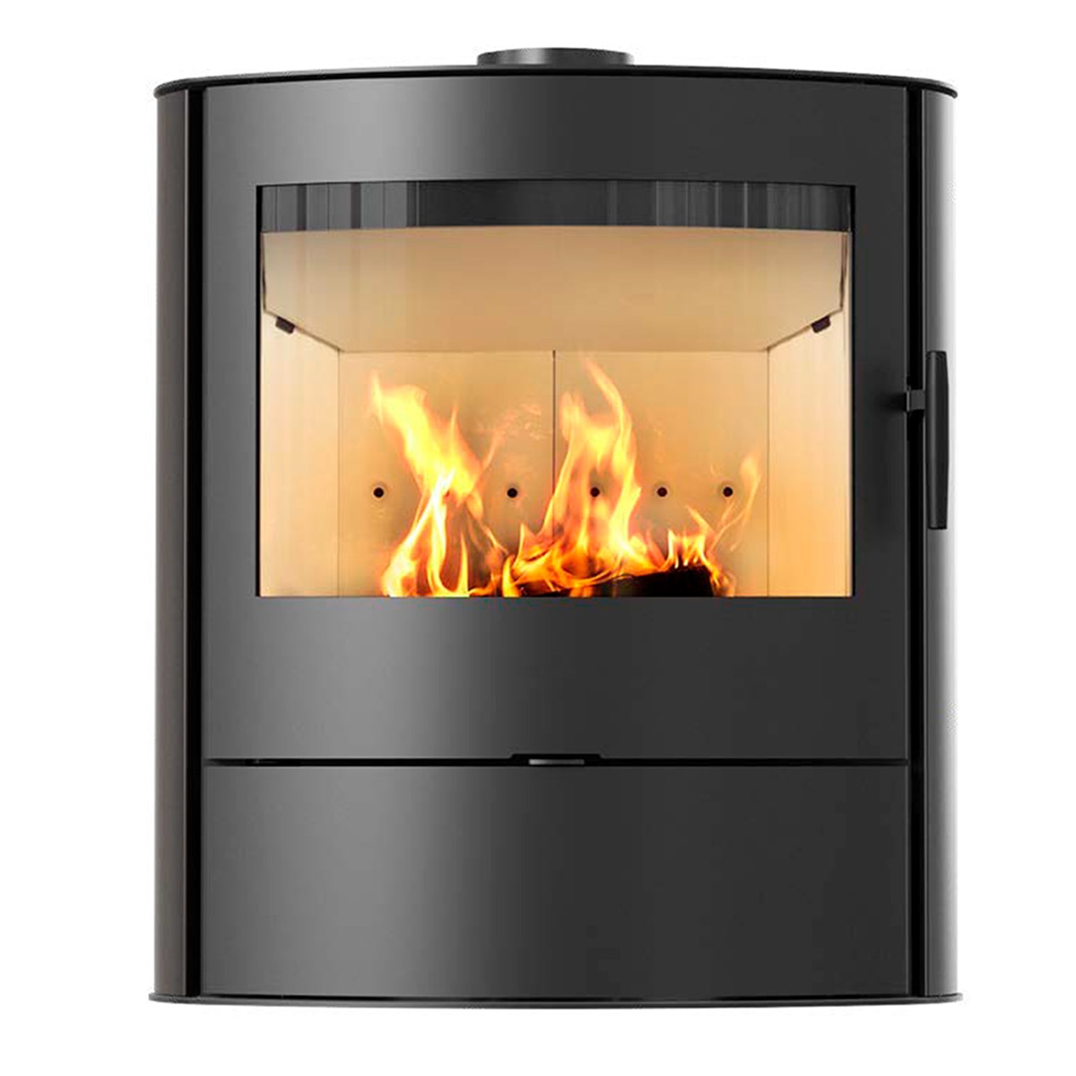 Imagen 0 de Estufa de leña Siro 8 kW Pauheat con diseño curvo y cristal panorámico
