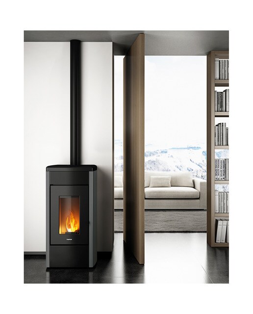 Estufa Pellets Duke Airtight Canalizable Wi-Fi 14 kW Titanio-2