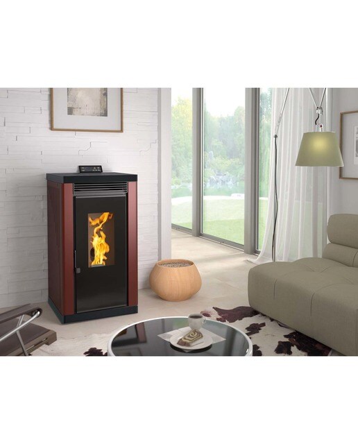ESTUFA DE PELLET FRONTAL Bordeaux-2