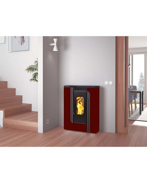 ESTUFA PELLET PASILLO Bordeaux/Preto-2
