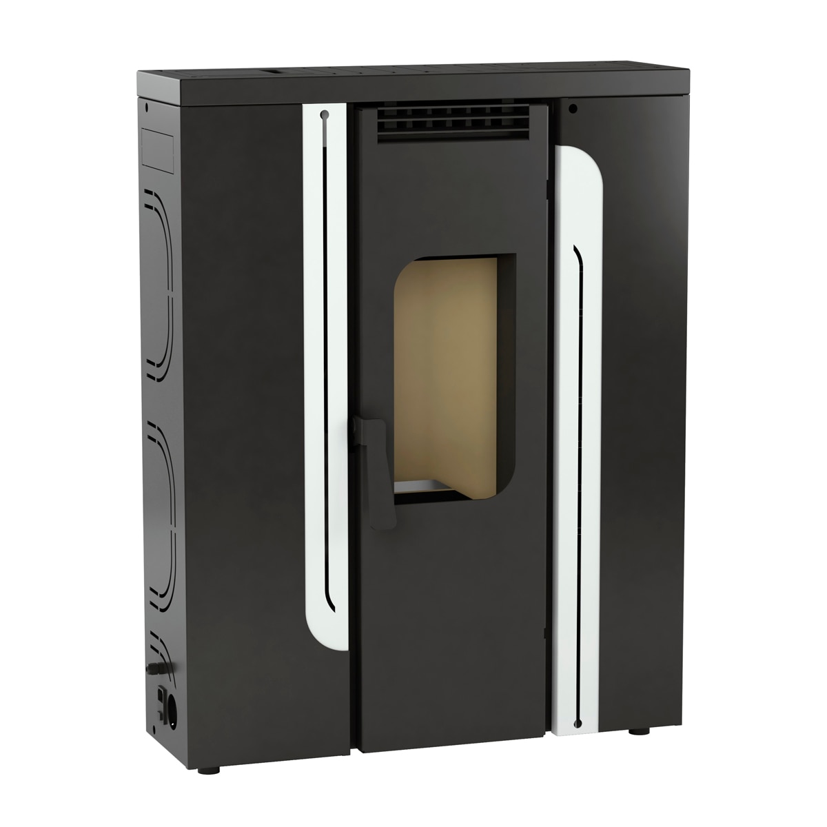 Imagen 0 de Estufa de Pellet Pasillo BP-300 Negro-Blanco Interior en Vermiculita