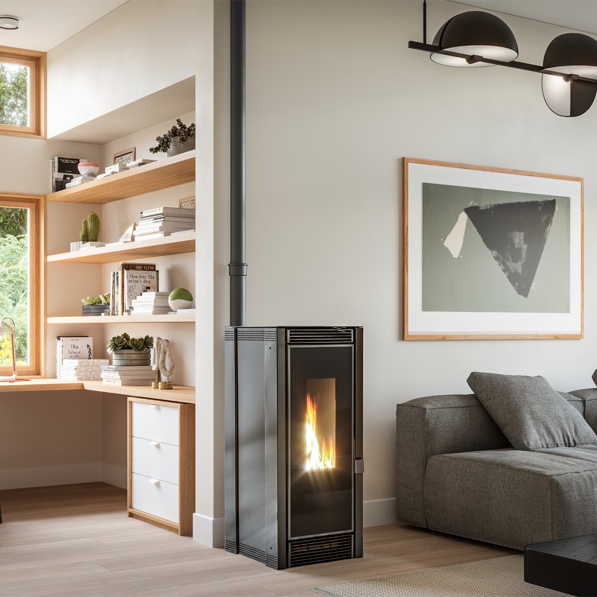 ESTUFA PELLET LISBOA 12KW Preto-4