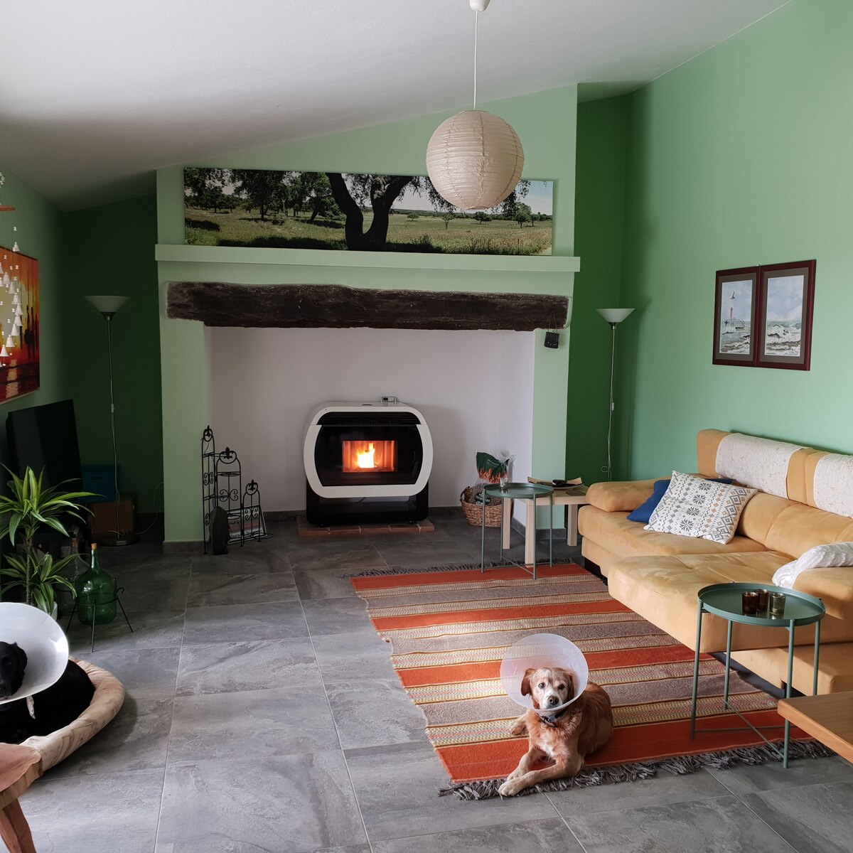 Estufa pellet Tokio Blanca 12kW Blanco / Negro-3