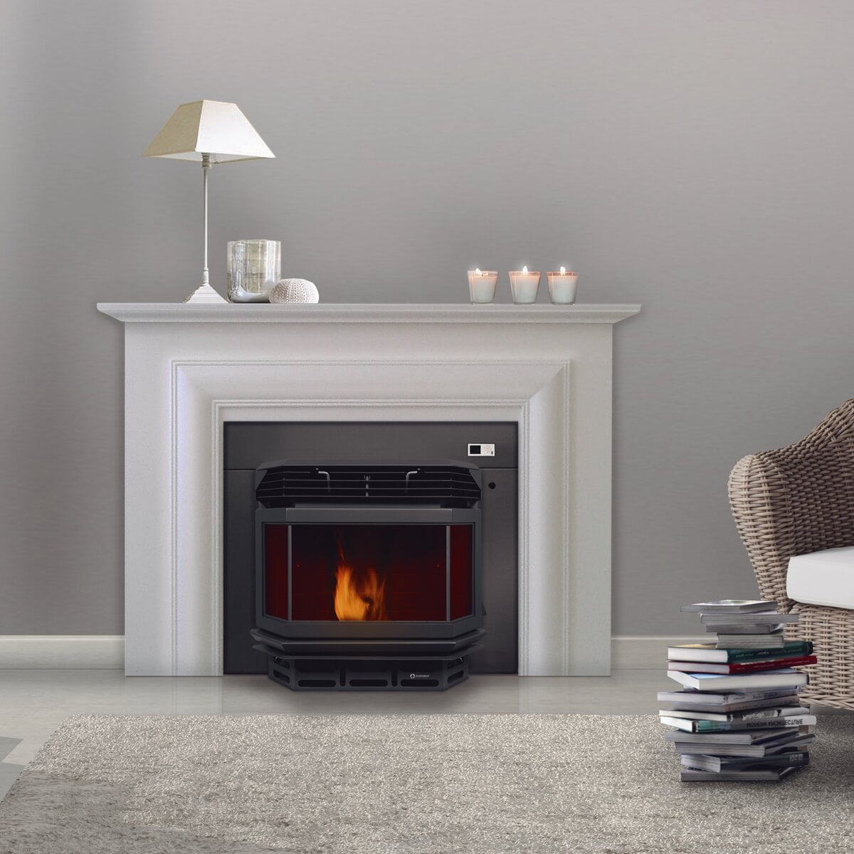 Estufa pellet Ins Eco I 13,5Kw Antracita-2