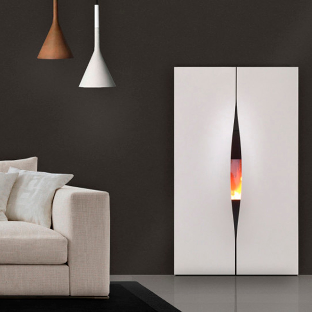 Estufa pellet insert canalizable Milán 16Kw Blanco-2