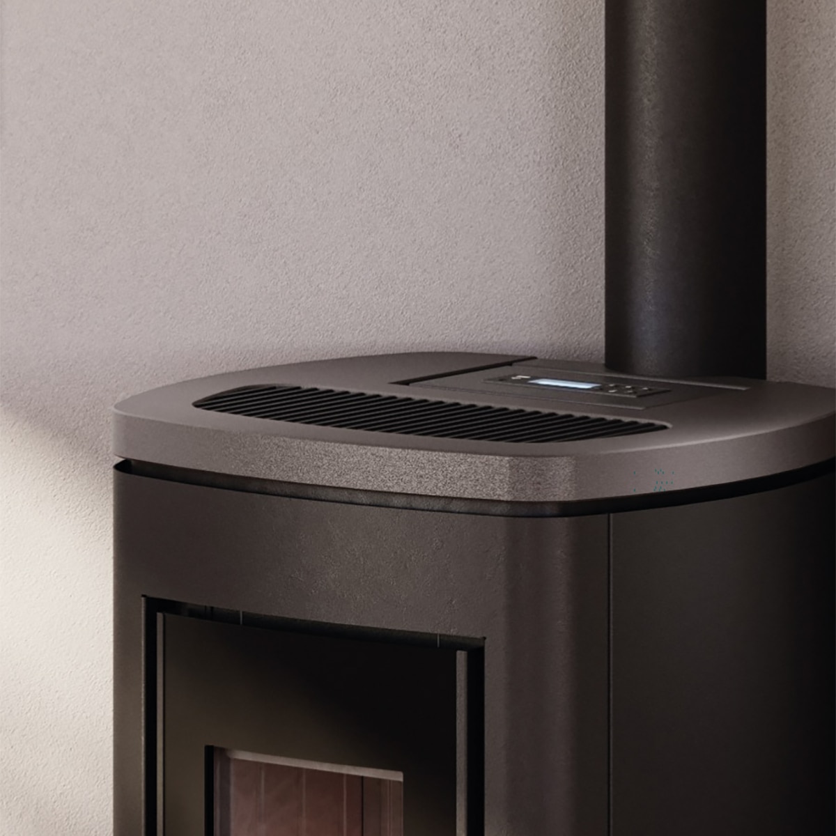 Estufa de pellet canalizable Eclipse Plus 11 de 10,5 kW Antracita-4