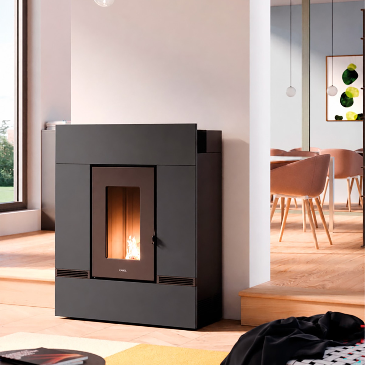 Estufa de pellet Mithos Plus 14 PS de 13,7 kW Antracita-3