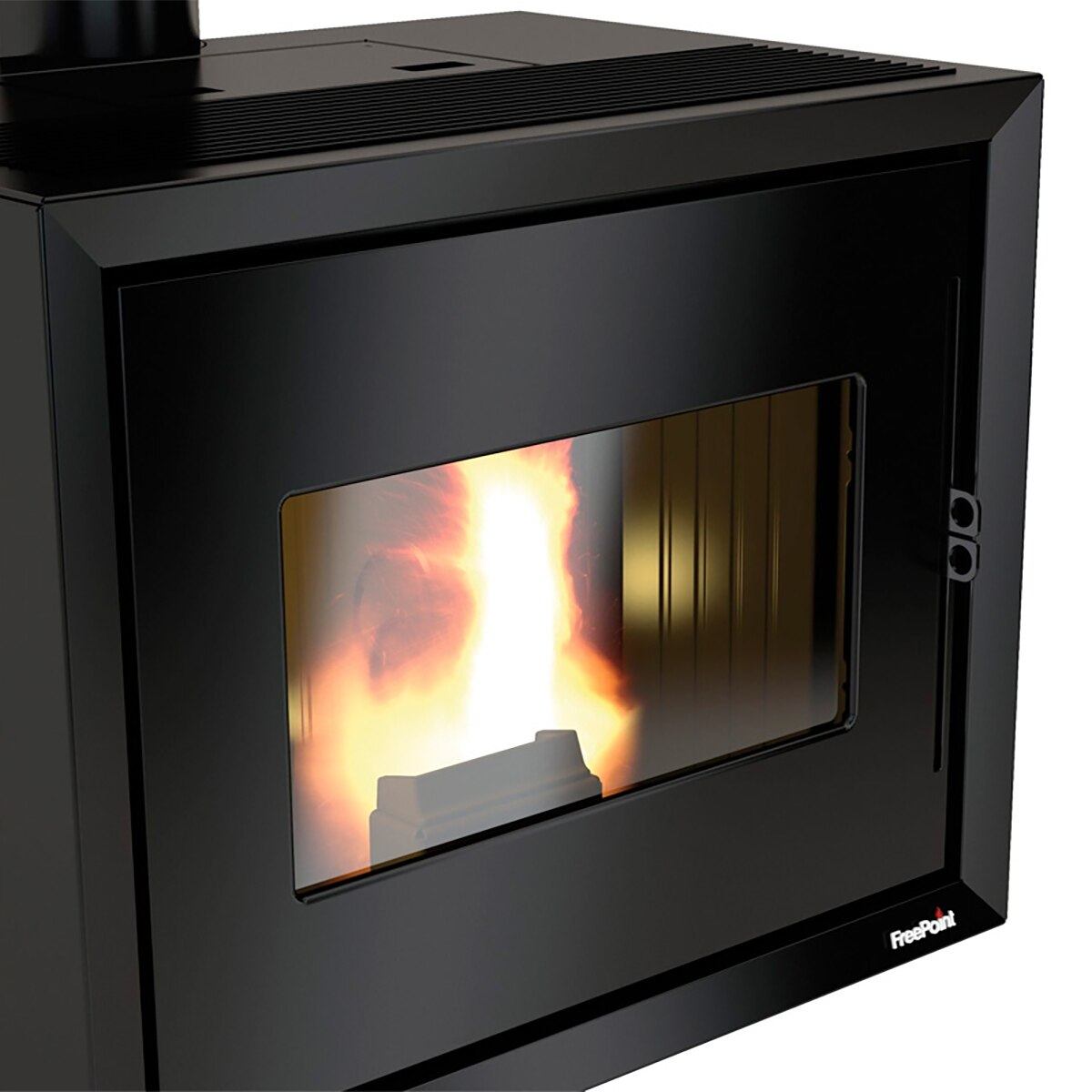 Estufa de pellet estanca en acero y chamota de 9,36 kW Negro-6