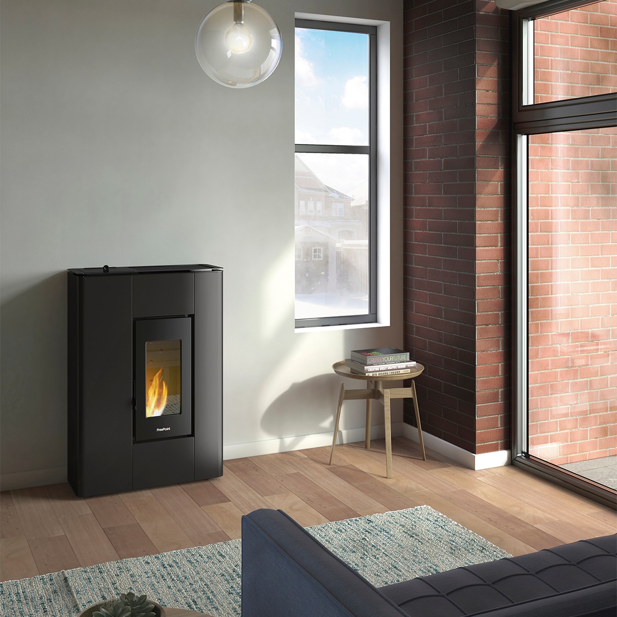 Estufa de pellet pasillo Atrium de 5,2 kW Antracita-3