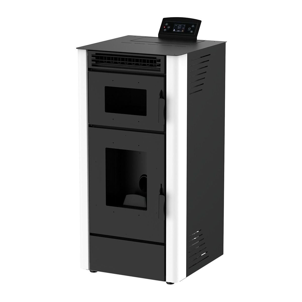 Estufa de pellets con horno 9.24 kW A++ apto para pizzas Negro-1