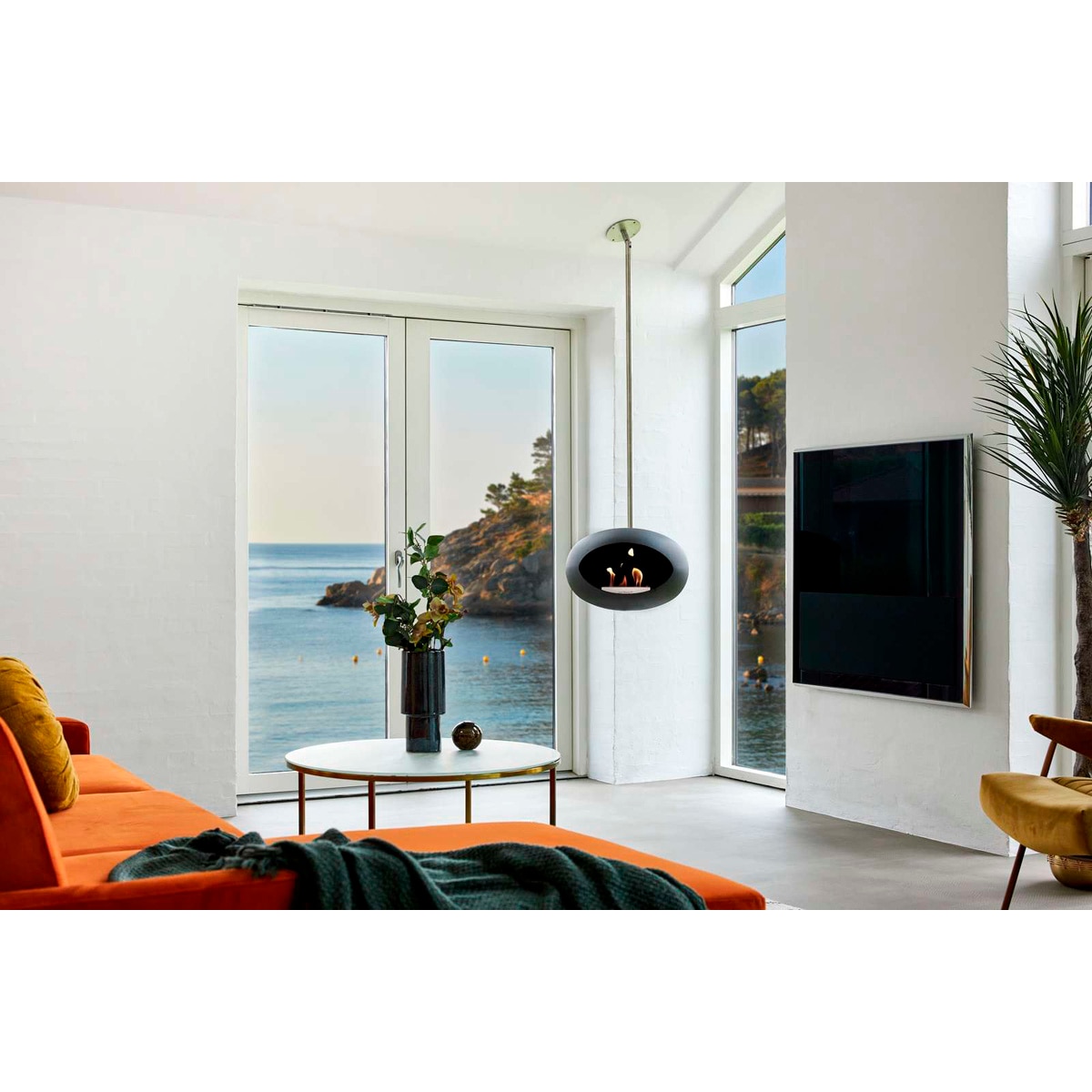 Biochimenea Bioetanol Sky Cúpula Negro / Acero-7