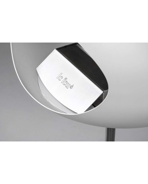 STEEL LOW CÚPULA BL POSTE AC Branco/Aço-3