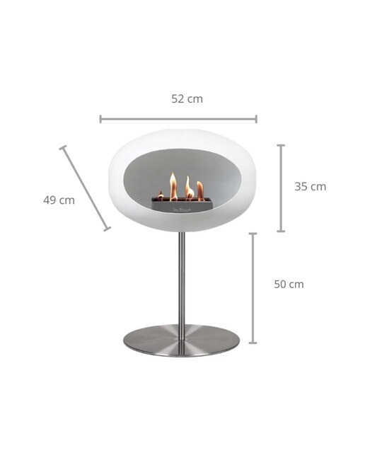 STEEL LOW CÚPULA BL POSTE AC Branco/Aço-7