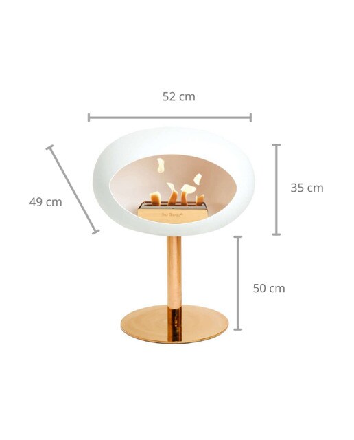 STEEL LOW CÚPULA BL POSTE RG Branco / Dourado-6