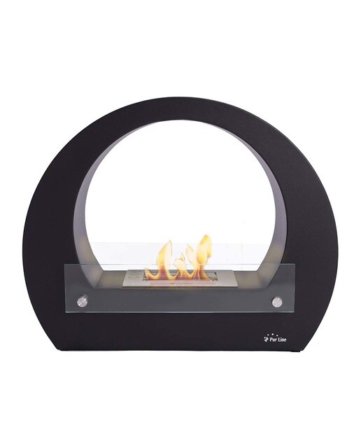 Chimenea Bioetanol de Suelo 2,5 kW Saturn B 1,5 l Negro-2