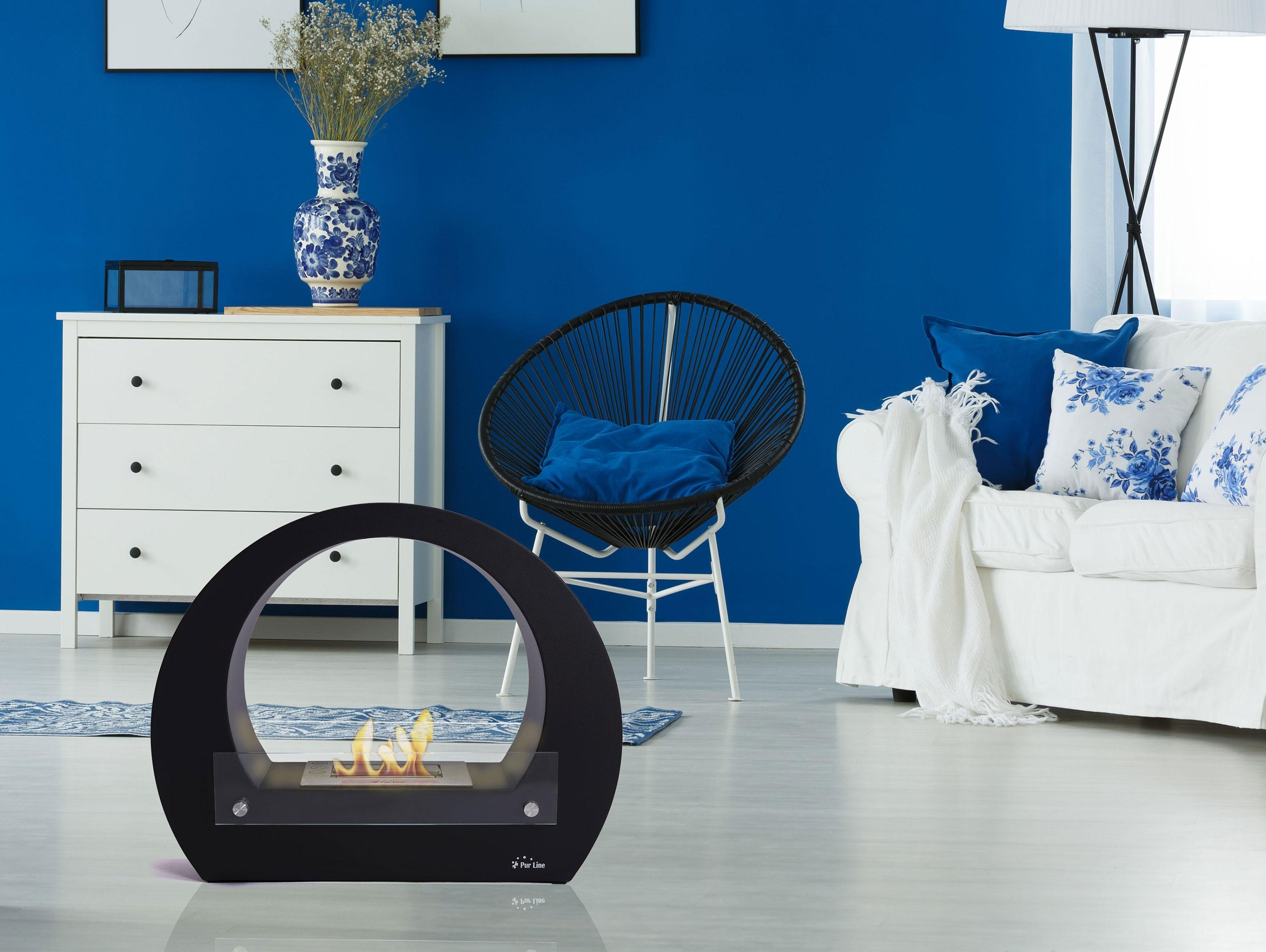 Chimenea Bioetanol de Suelo 2,5 kW Saturn B 1,5 l Negro-8