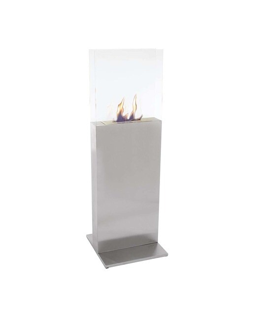 Chimenea Bioetanol de Suelo 1,5 kW Clio 0,8 l Acero Inox-1