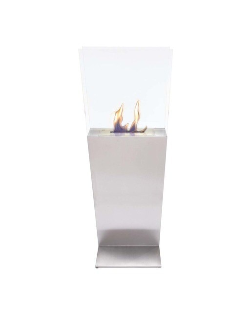 Chimenea Bioetanol de Suelo 1,5 kW Clio 0,8 l Acero Inox-2