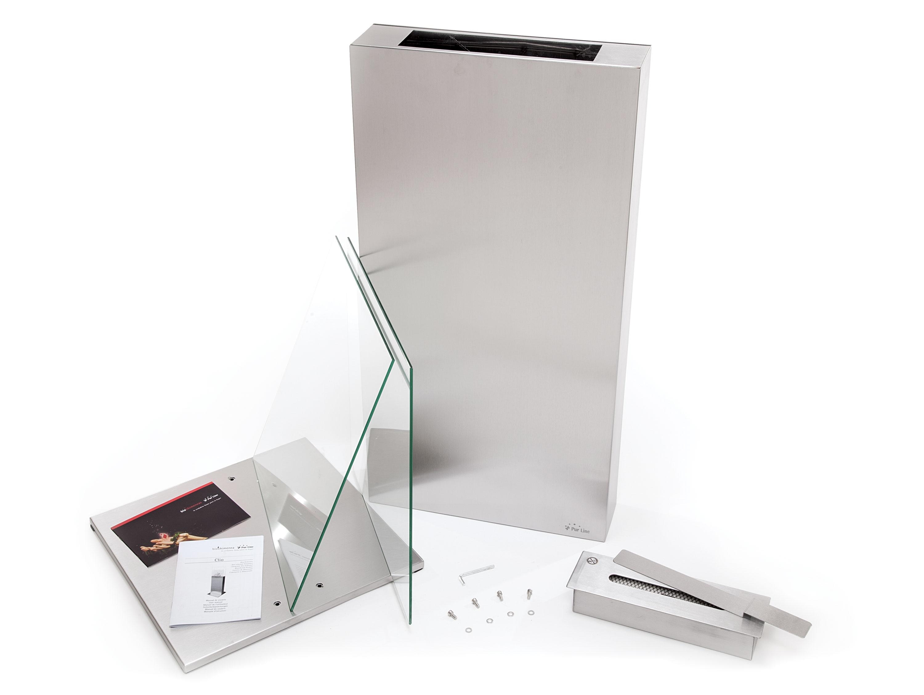 Chimenea Bioetanol de Suelo 1,5 kW Clio 0,8 l Acero Inox-6