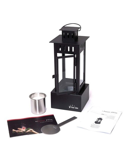 Chimenea Bioetanol de Sobremesa 1 kW Iris B 0,5 l Negro-4