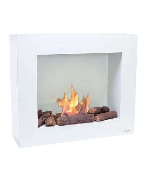 Chimenea Bioetanol 1,75 kW Bestbio con Regulador de Llama 1,2 l Blanco-1