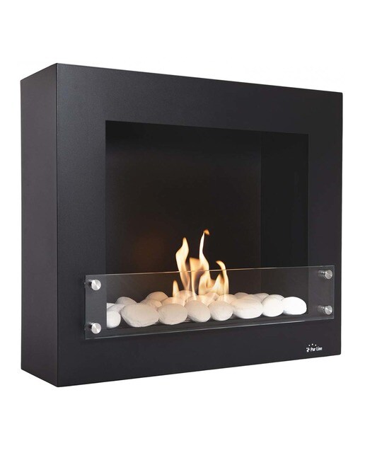 Chimenea Bioetanol 2 kW Bestbio Design con Regulador de Llama 1,2 l Negro-1