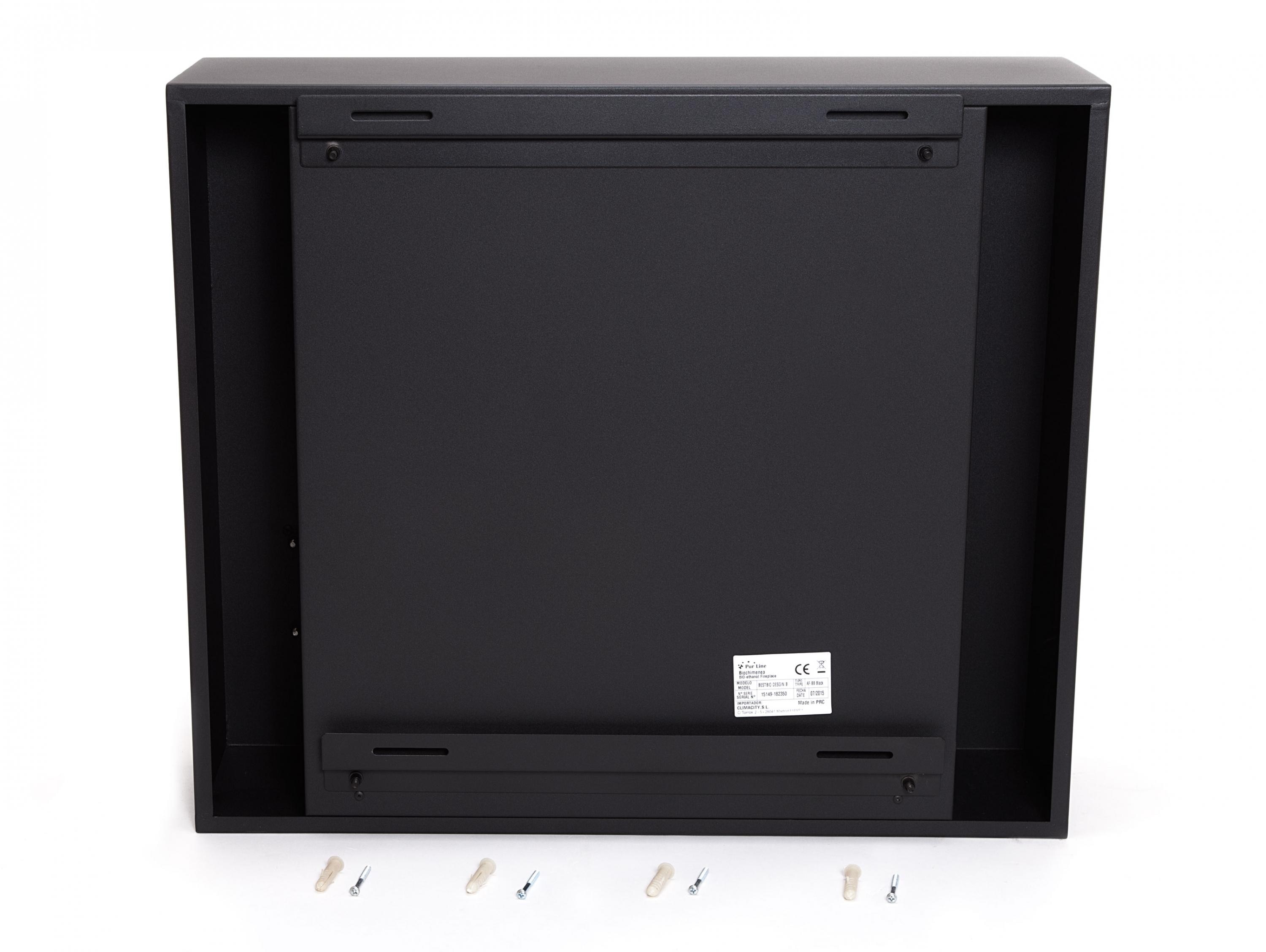 Chimenea Bioetanol 2 kW Bestbio Design con Regulador de Llama 1,2 l Negro-5