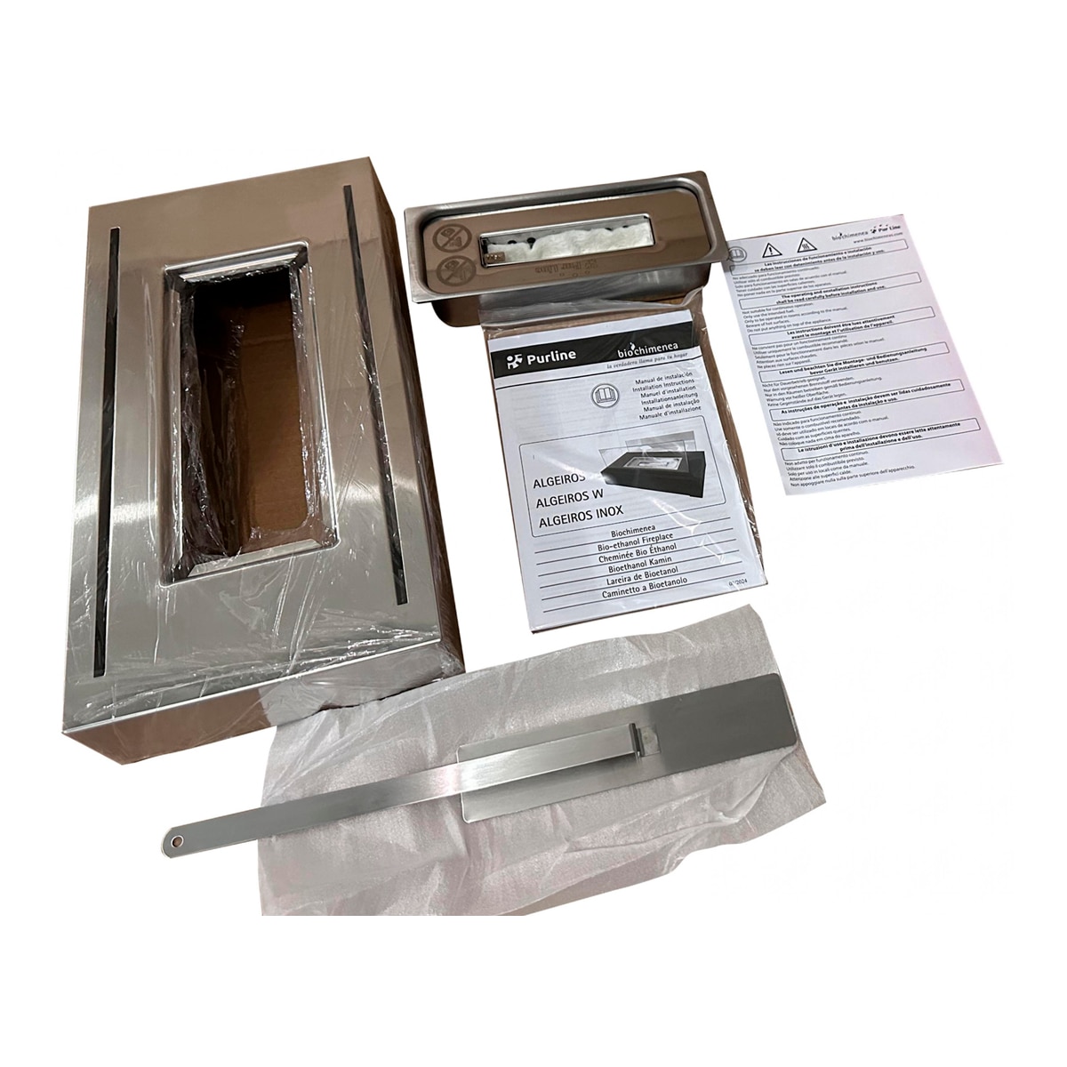 Estufa bioalcohol Algeiros 750W Inox Acero Inox-6