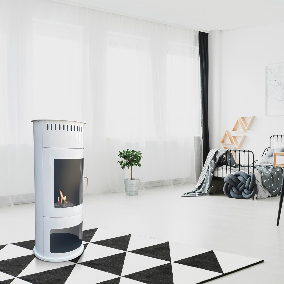 Estufa bioalcohol Bestfire 3000W Blanco Blanco-4